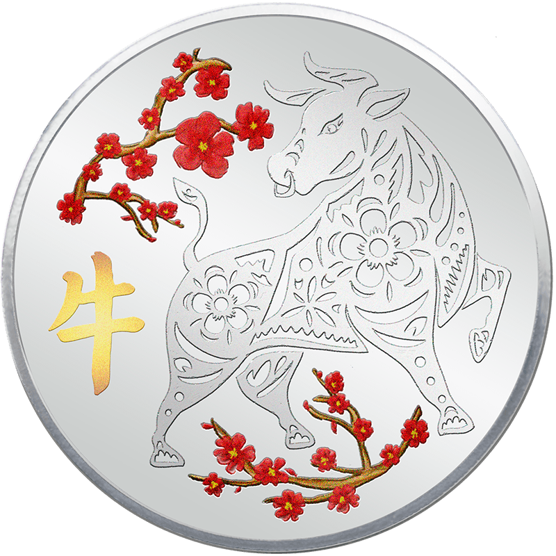 Image for 1 oz. TD Year of the Auspicious Ox Silver Round from TD Precious Metals